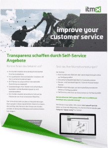 Transparenz schaffen durch Self-Service Angebote Onepager Kundenserviceportal
