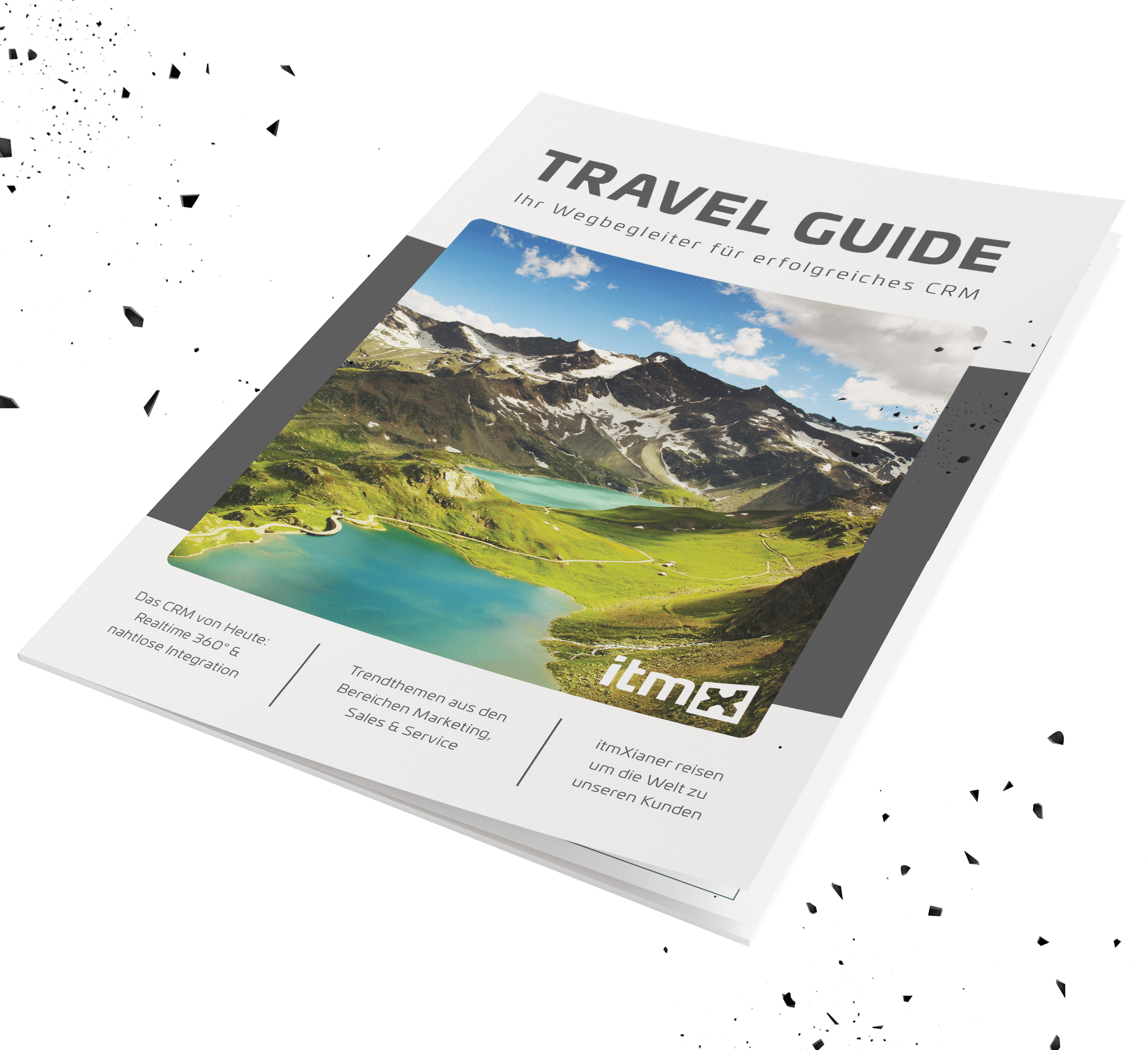 Travel Guide Cover mit Steinchen